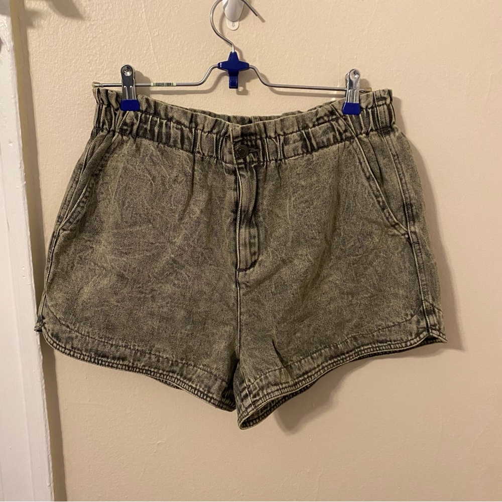 Dark Distressed Jean Shorts
